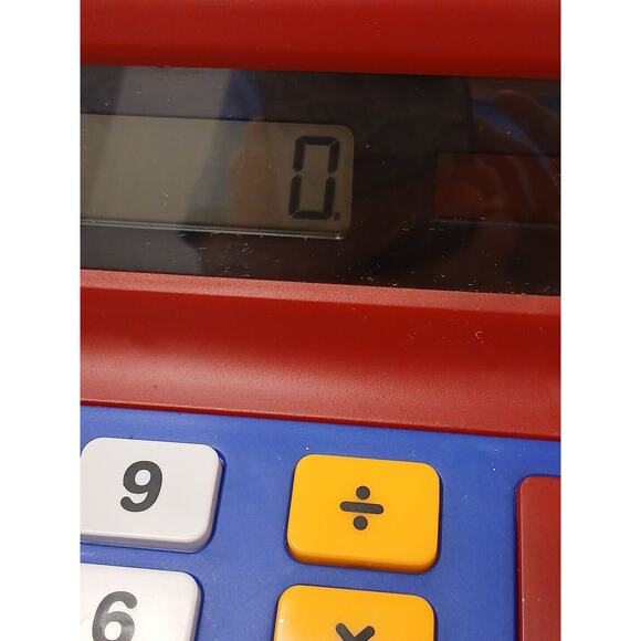 Learning Resources Calculator Cash Register WORKS Opens Sound Red Pretend & Play - Picture 7 of 8